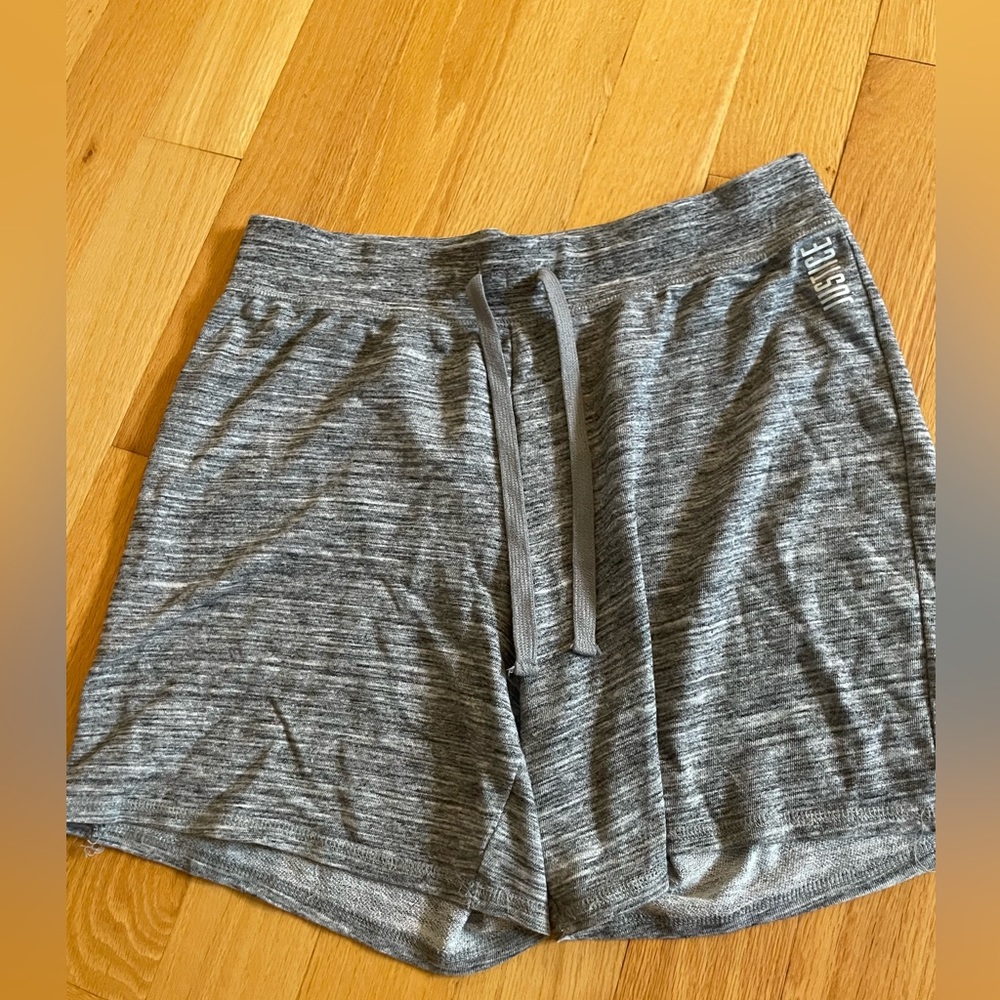 Justice Grey draw string shorts